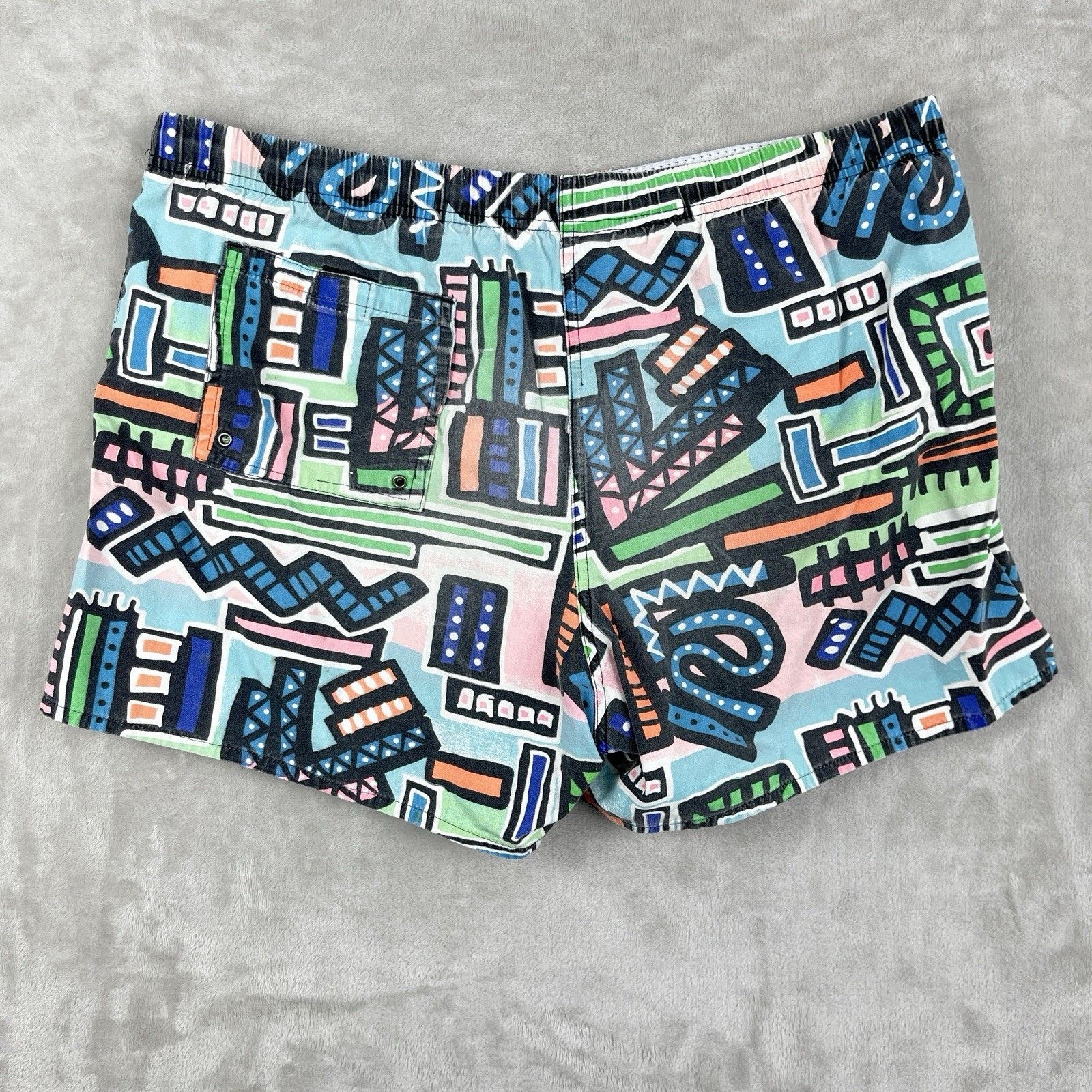 Ocean Pacific Vtg Ocean Pacific OP Swim Trunks Mens 36" 80s Memphis Print Size US 36 / EU 52 - 2 Thumbnail