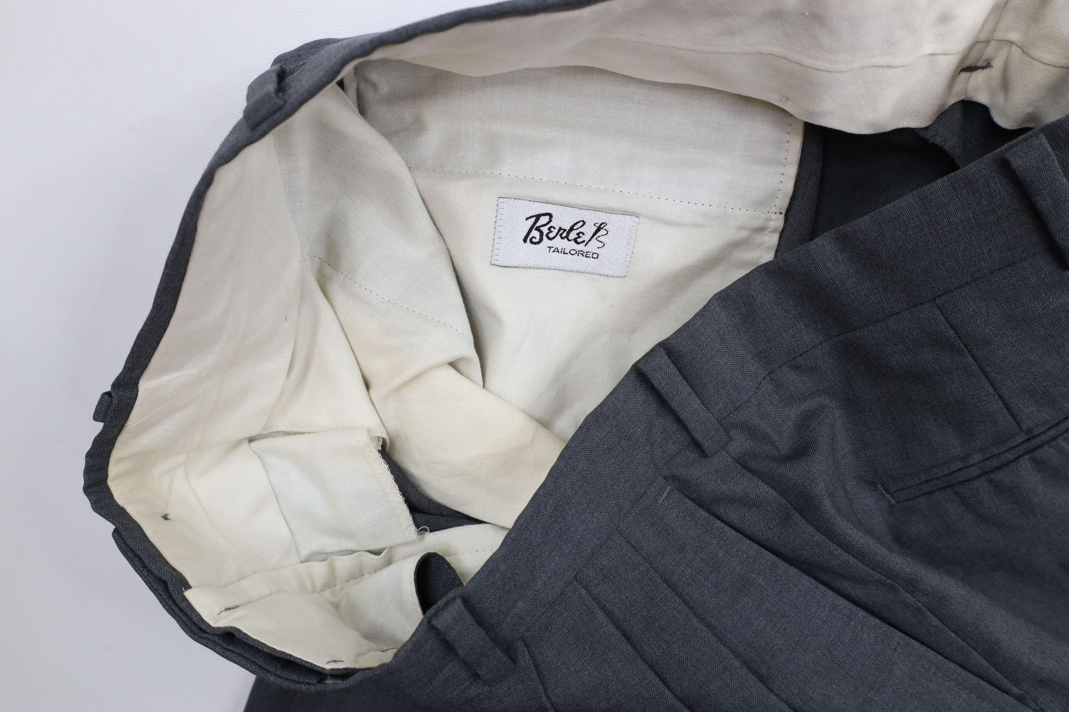 Vintage Vintage 70s Streetwear Cuffed Wide Leg Chino Pants Gray Size US 34 / EU 50 - 9 Thumbnail