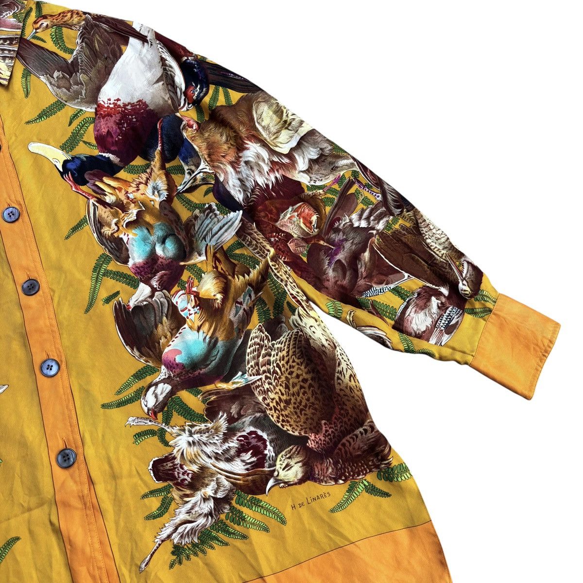 Hermes Vintage Hermes Henri de Linares Silk Shirt Size US M / EU 48-50 / 2 - 6 Thumbnail