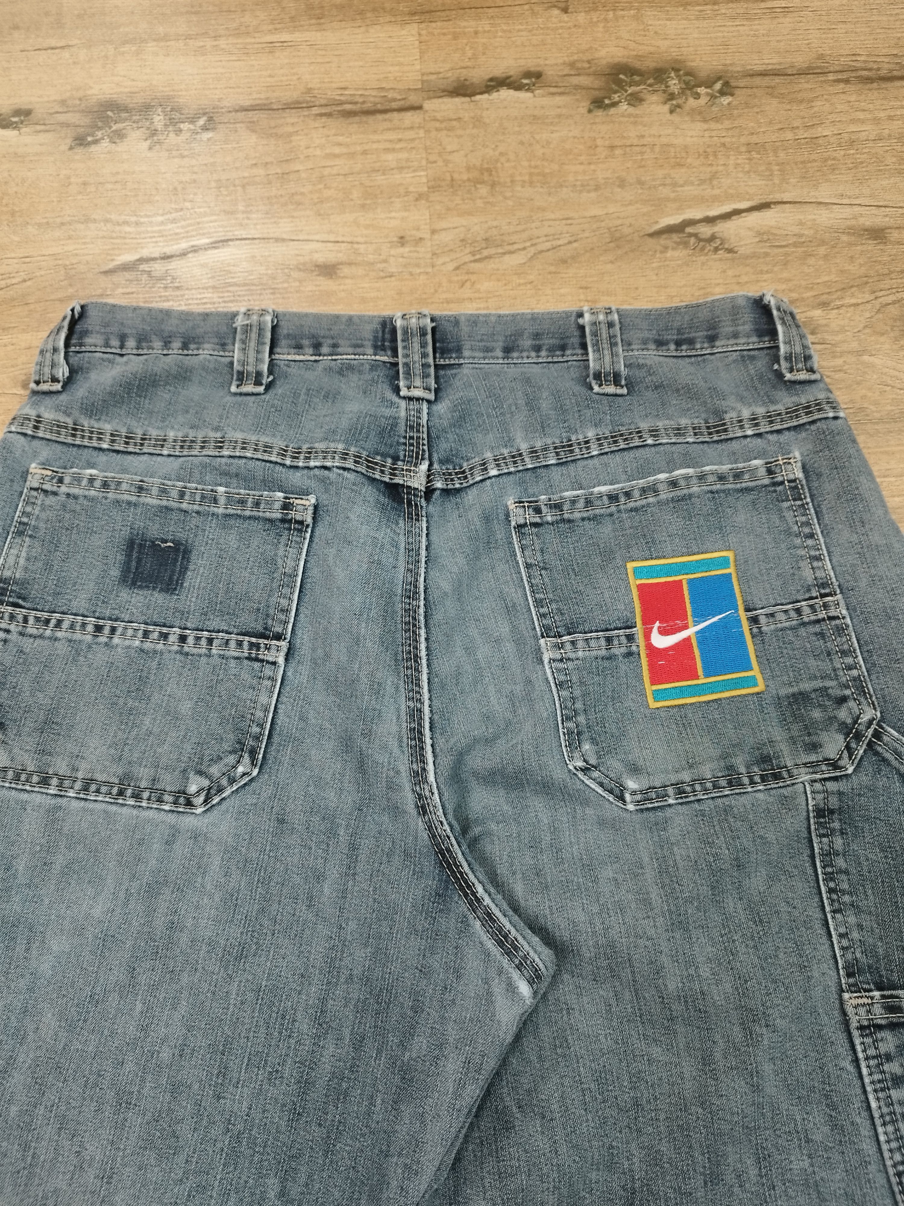 Lee Vintage 90s Nike Court Reworked Lee Carpenter Baggy Jeans Size US 34 / EU 50 - 3 Thumbnail