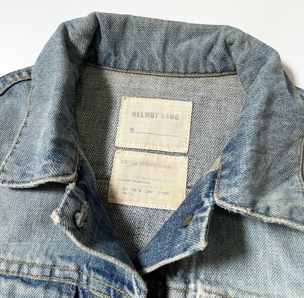 Helmut Lang Vintage helmut lang sanded denim jacket Size US S / EU 44-46 / 1 - 4 Thumbnail