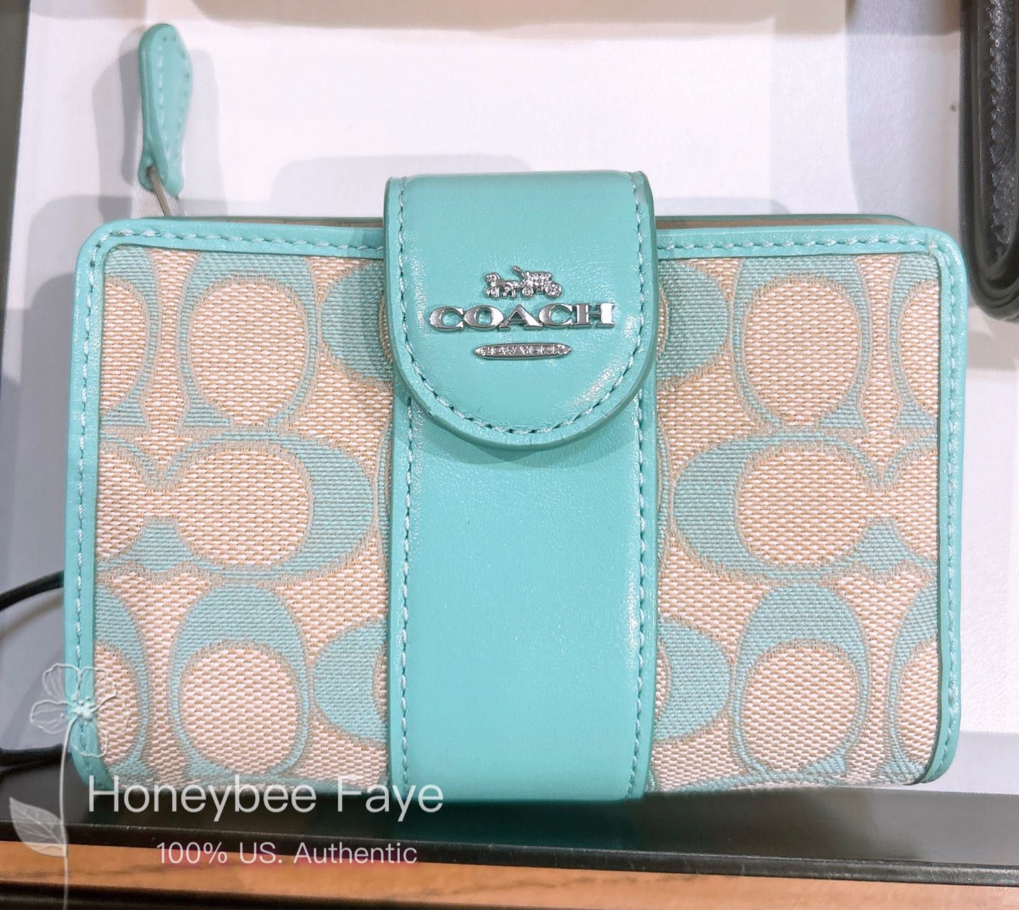 Coach Medium Corner Zip Wallet In Signature Jacquard CT922 Size ONE SIZE - 5 Thumbnail