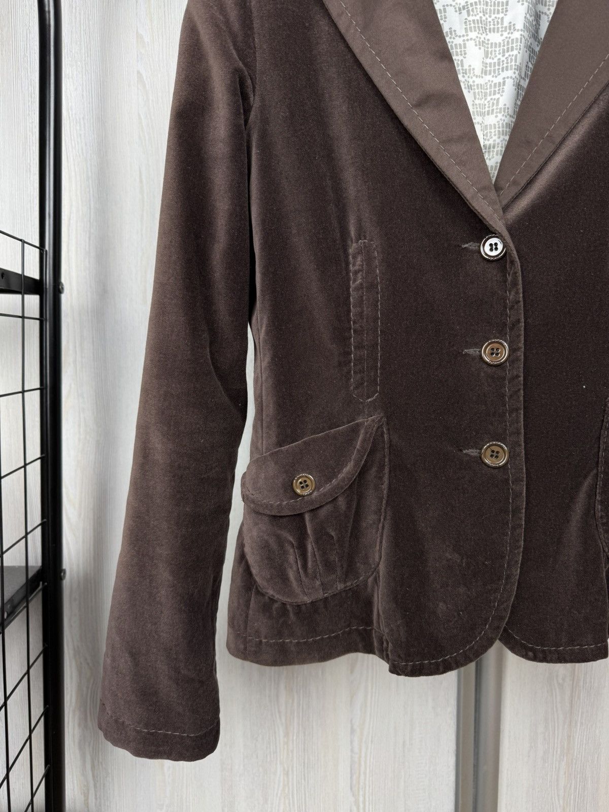 Armani Armani Jeans brown velour cotton 3 button blazer Size M / US 6-8 / IT 42-44 - 4 Thumbnail