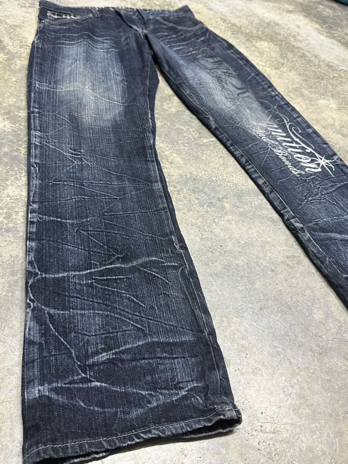 If Six Was Nine × Japanese Brand Vintage Wild Life Denim Clawmark Distressed Washed Jean Size US 33 - 3 Thumbnail