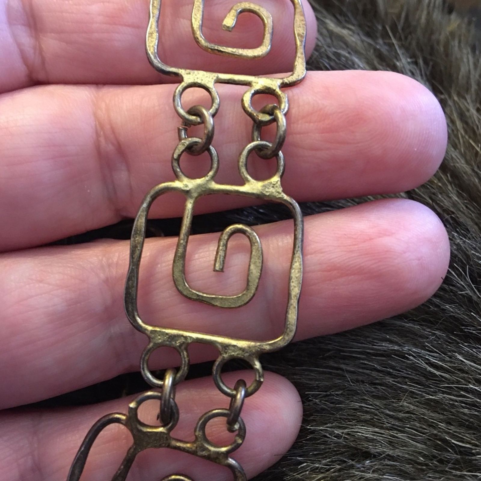 Vintage Vintage gold plated cleopatra style link bracelet Size ONE SIZE - 2 Thumbnail