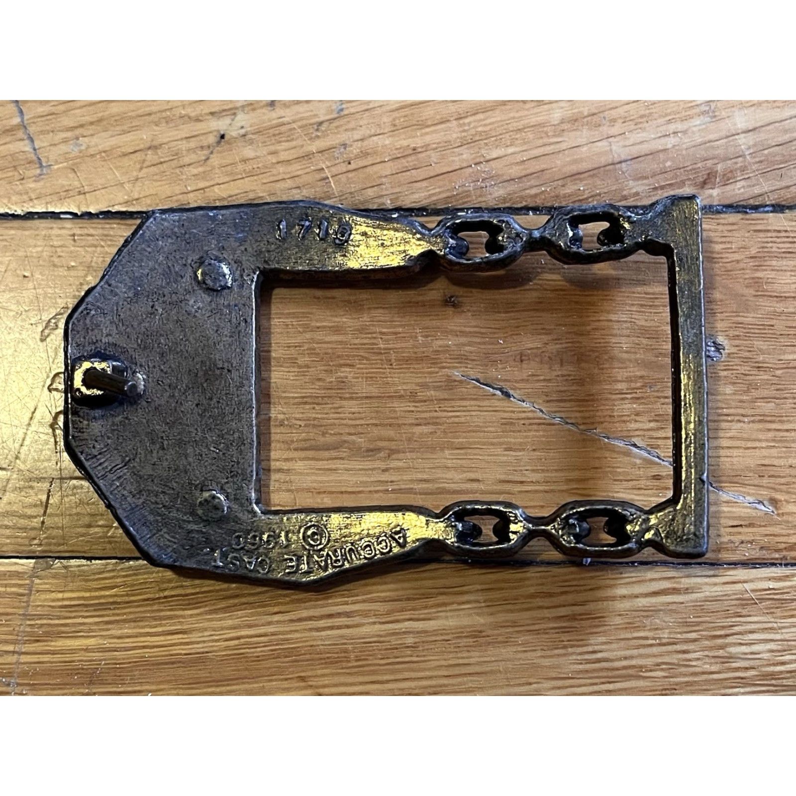 Vintage VINTAGE Accurate Belt Buckle Industrial Steampunk Chain Link Screws Brass Belt Buckle Gold 60s Mens Womens Adults Unisex Vintage Size ONE SIZE - 5 Thumbnail