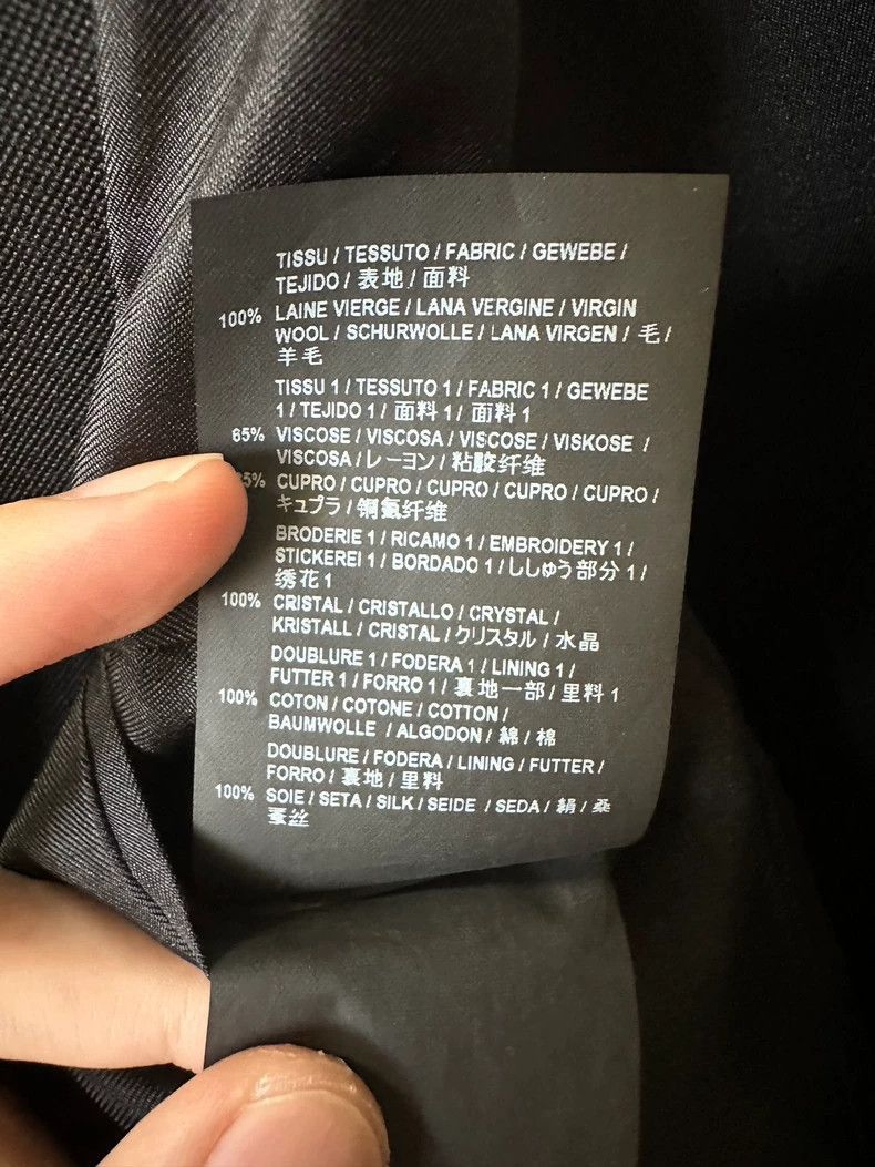 Saint Laurent Paris Saint Laurent Paris Heavy industry diamond studded suit jac Size US M / EU 48-50 / 2 - 7 Thumbnail