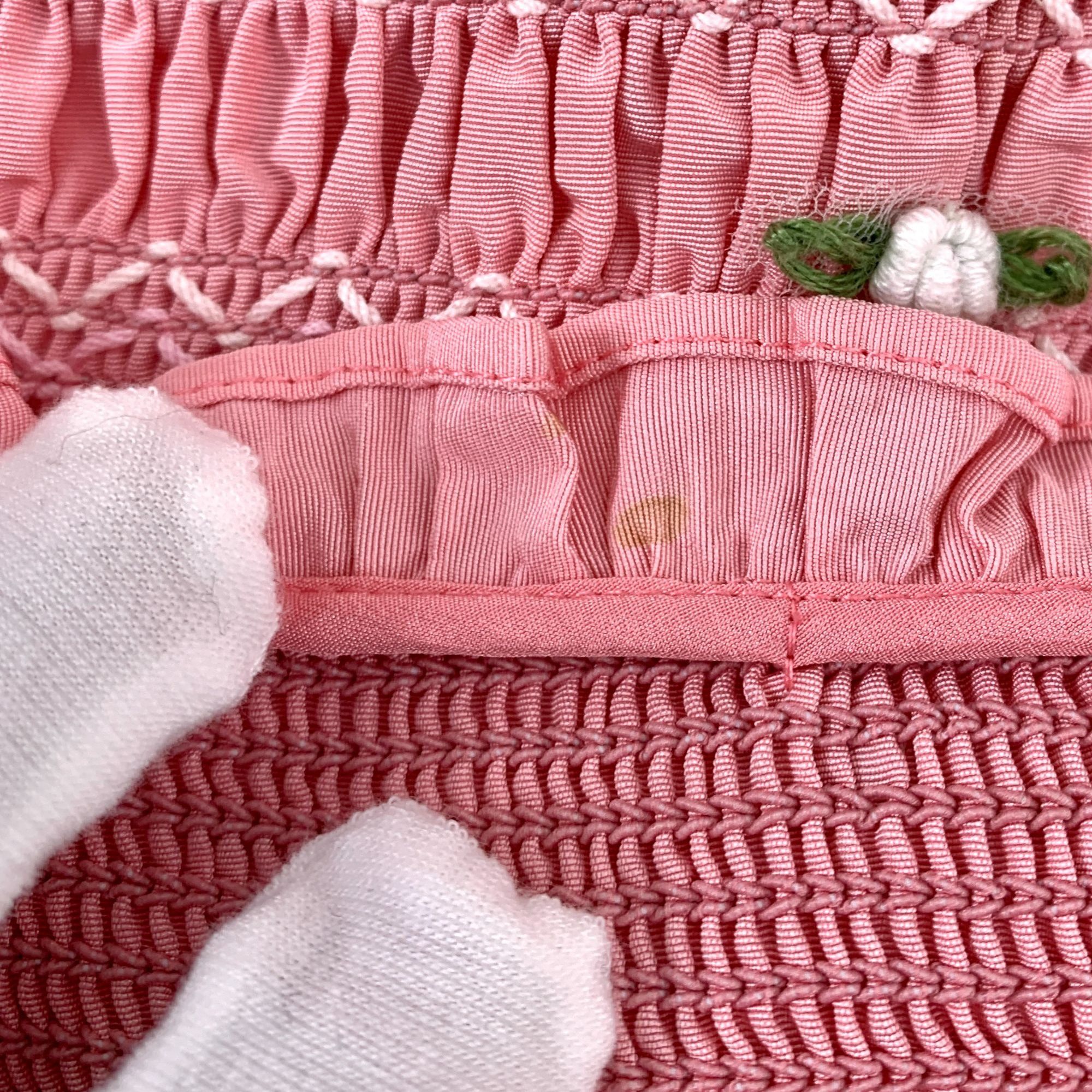 Miu Miu [Miu Miu] H11413 Pink Lace Backless Puff Sleeve Dress 42 EU Size M / US 6-8 / IT 42-44 - 3 Thumbnail