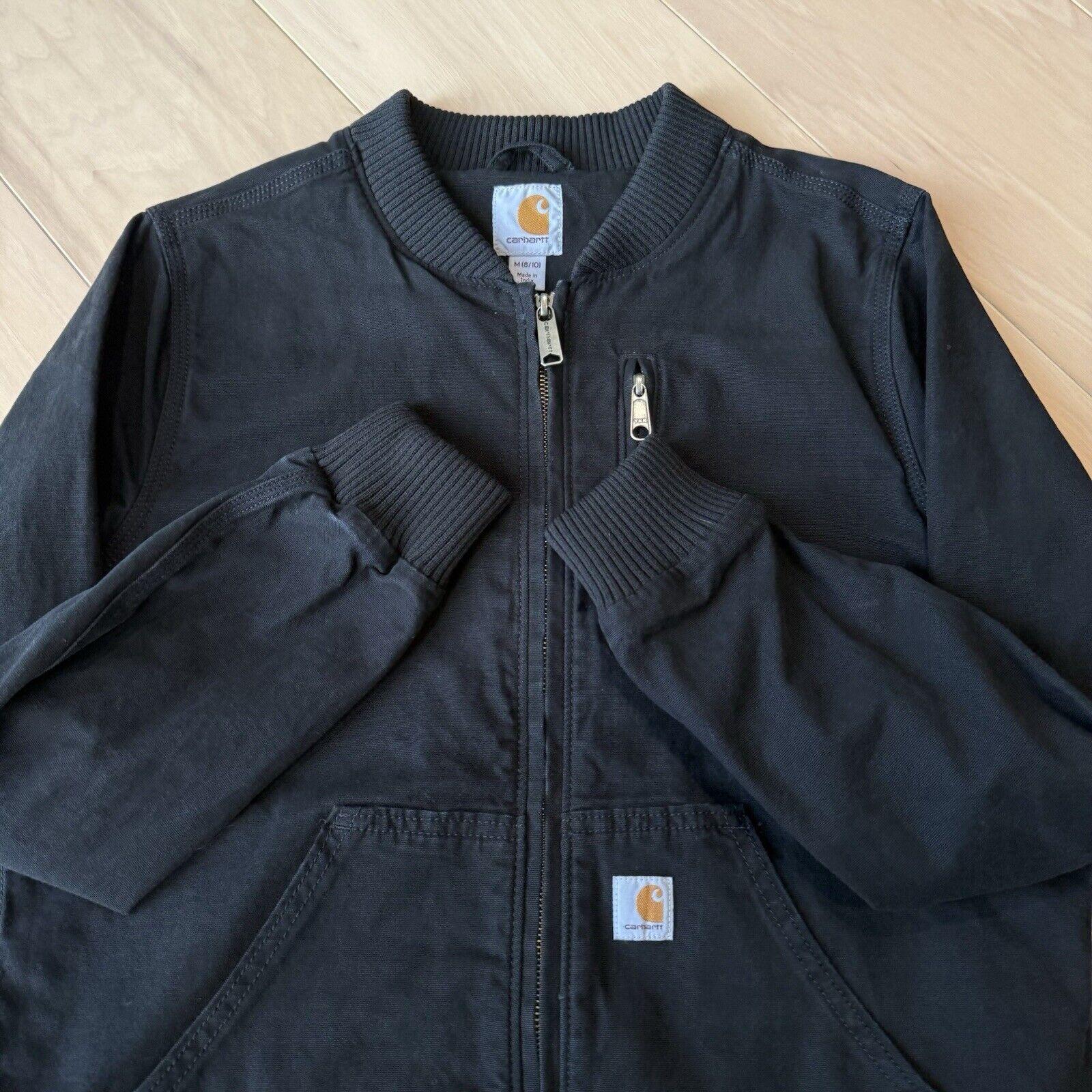 Carhartt Carhartt Bomber Jacket Women's Medium Black Full Zip Size M / US 6-8 / IT 42-44 - 4 Thumbnail