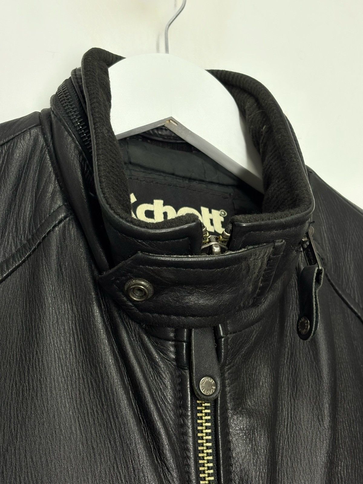 Schott Schott USA Army Type Garment Aviator Leather Jacket Size US S / EU 44-46 / 1 - 14 Thumbnail