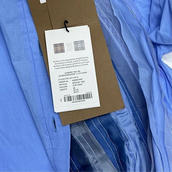 Burberry Burberry Burberry Pleated Silk Long Sleeve Shirt for Men-2 Size US M / EU 48-50 / 2 - 3 Thumbnail
