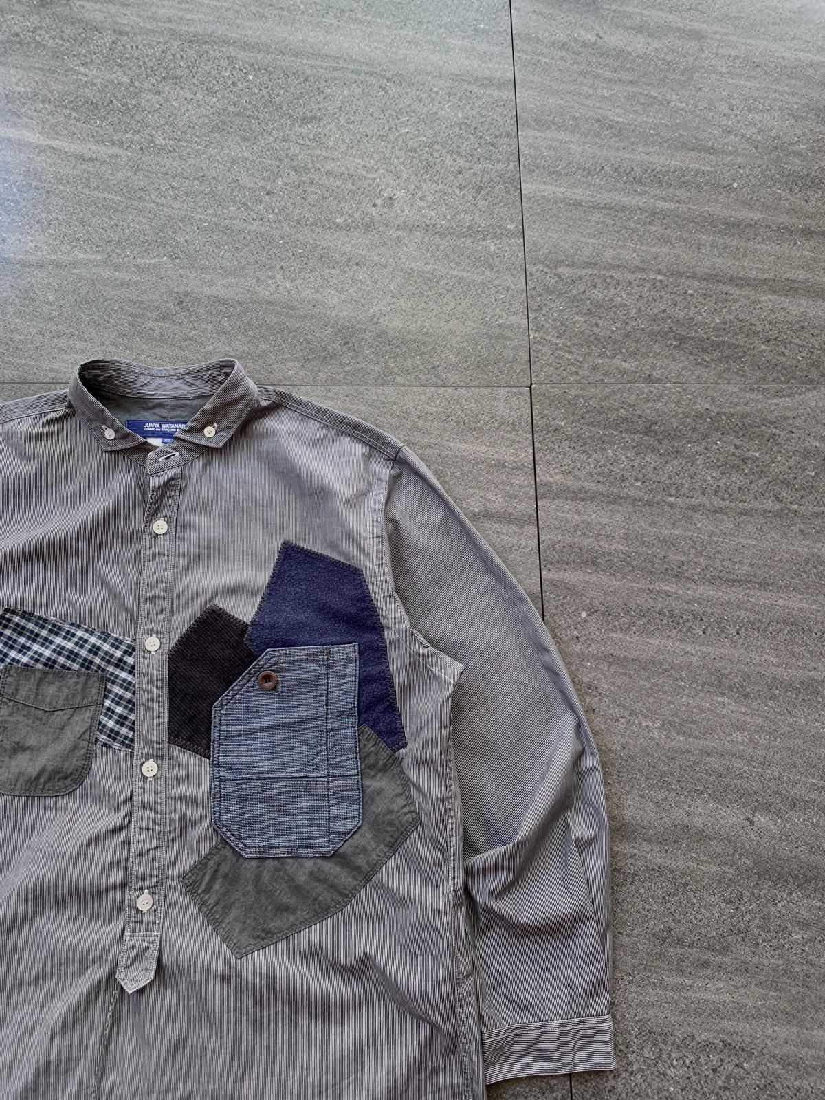 Junya Watanabe FREE TAX! Multi Fabric Patchwork Ls Shirt Size US S / EU 44-46 / 1 - 2 Thumbnail