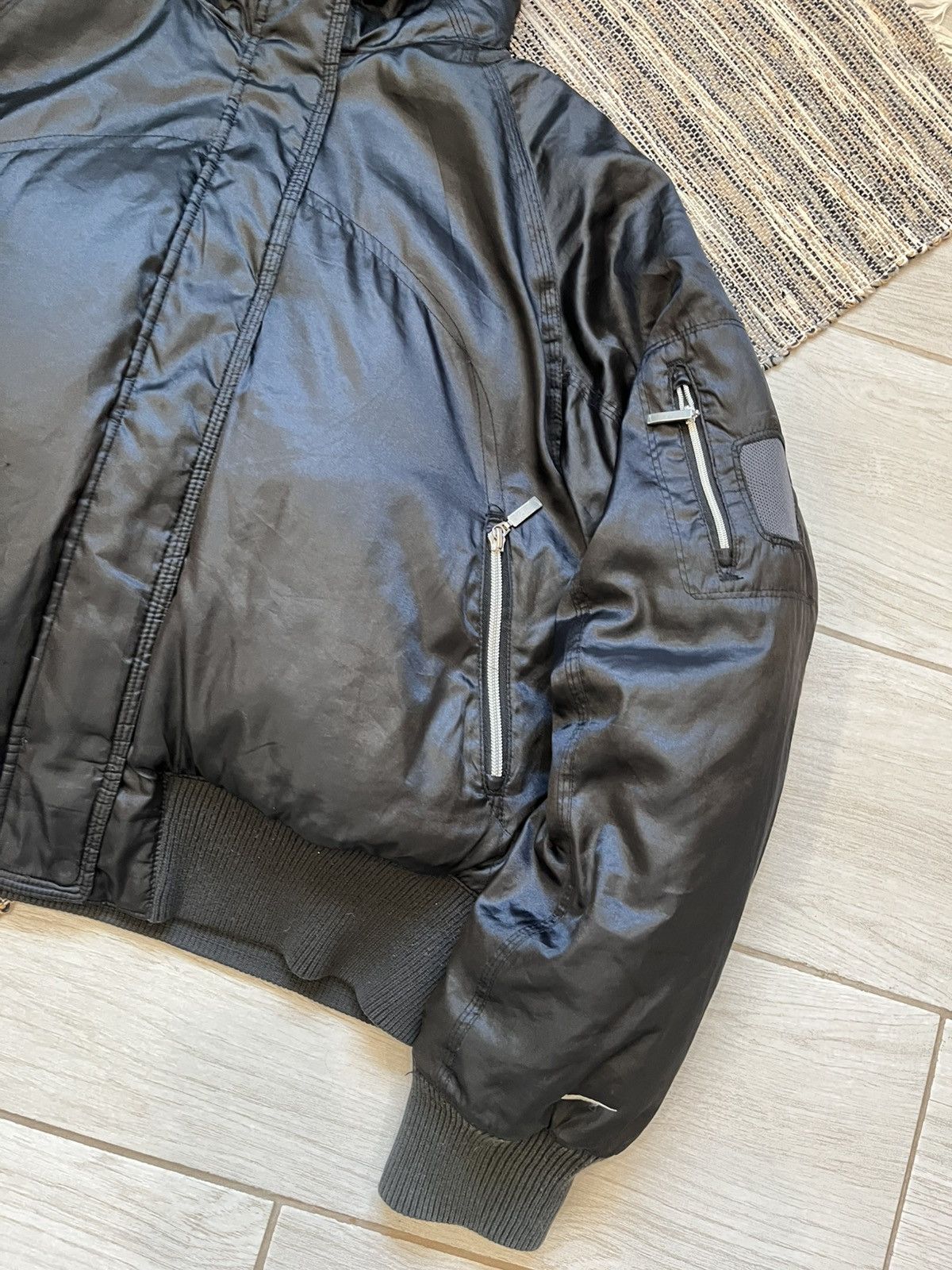 Nike × Vintage Rare Vintage Nike down jacket bomber black opium Alaska Size XL / US 12-14 / IT 48-50 - 5 Thumbnail