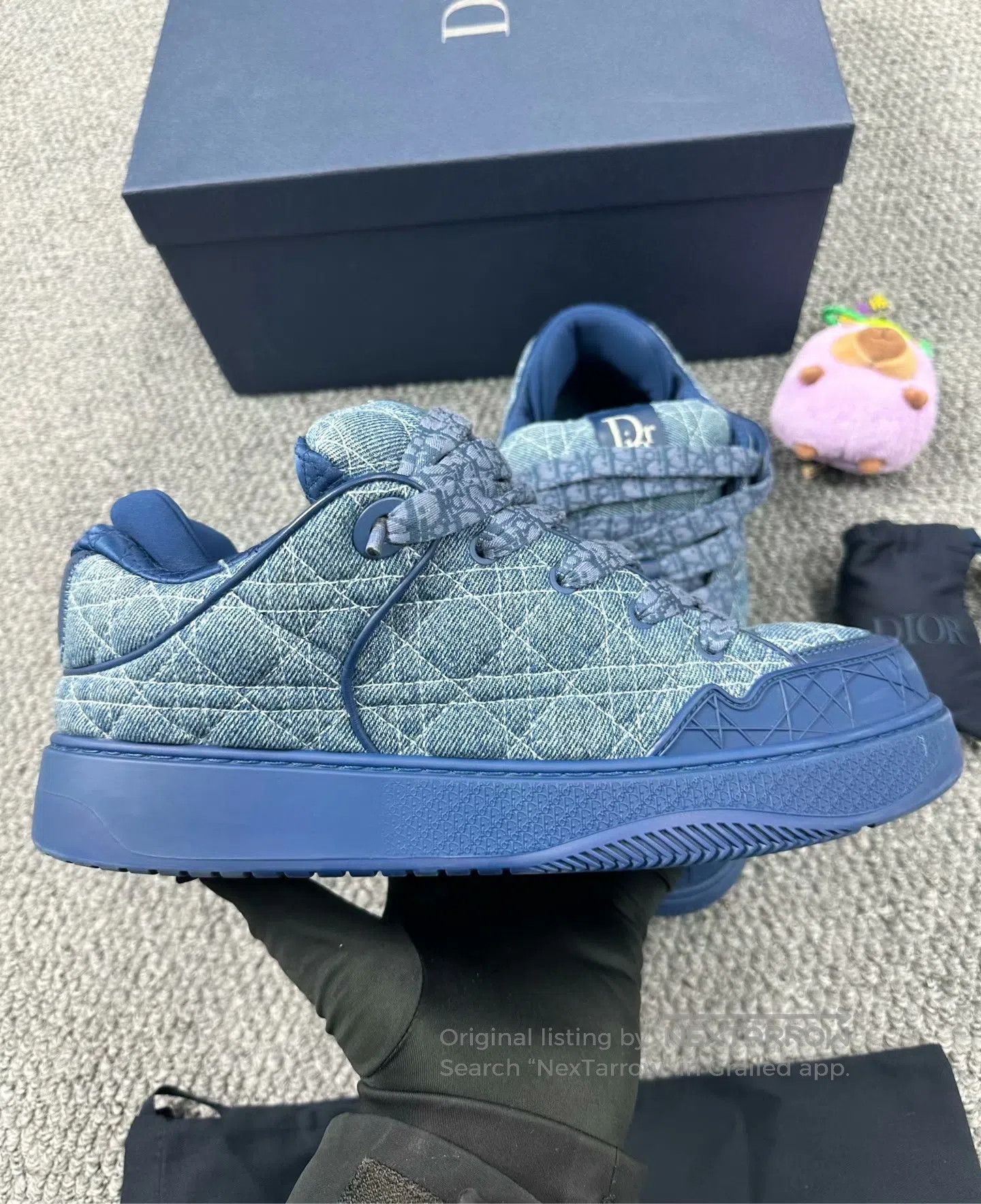 Dior Dior Blue Denim Fabric Loafers| Size US 11 / EU 44 - 3 Thumbnail