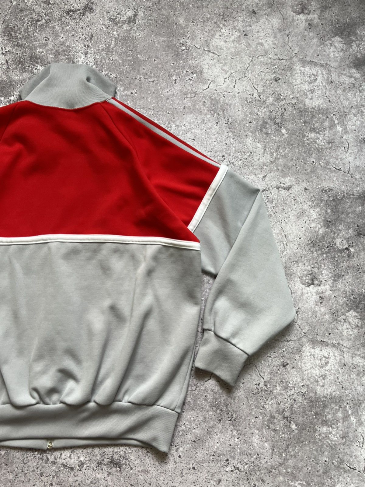 Adidas × Vintage Vintage 80s 90s Adidas Track Jacket Gray Red Small Men's Size US S / EU 44-46 / 1 - 10 Thumbnail