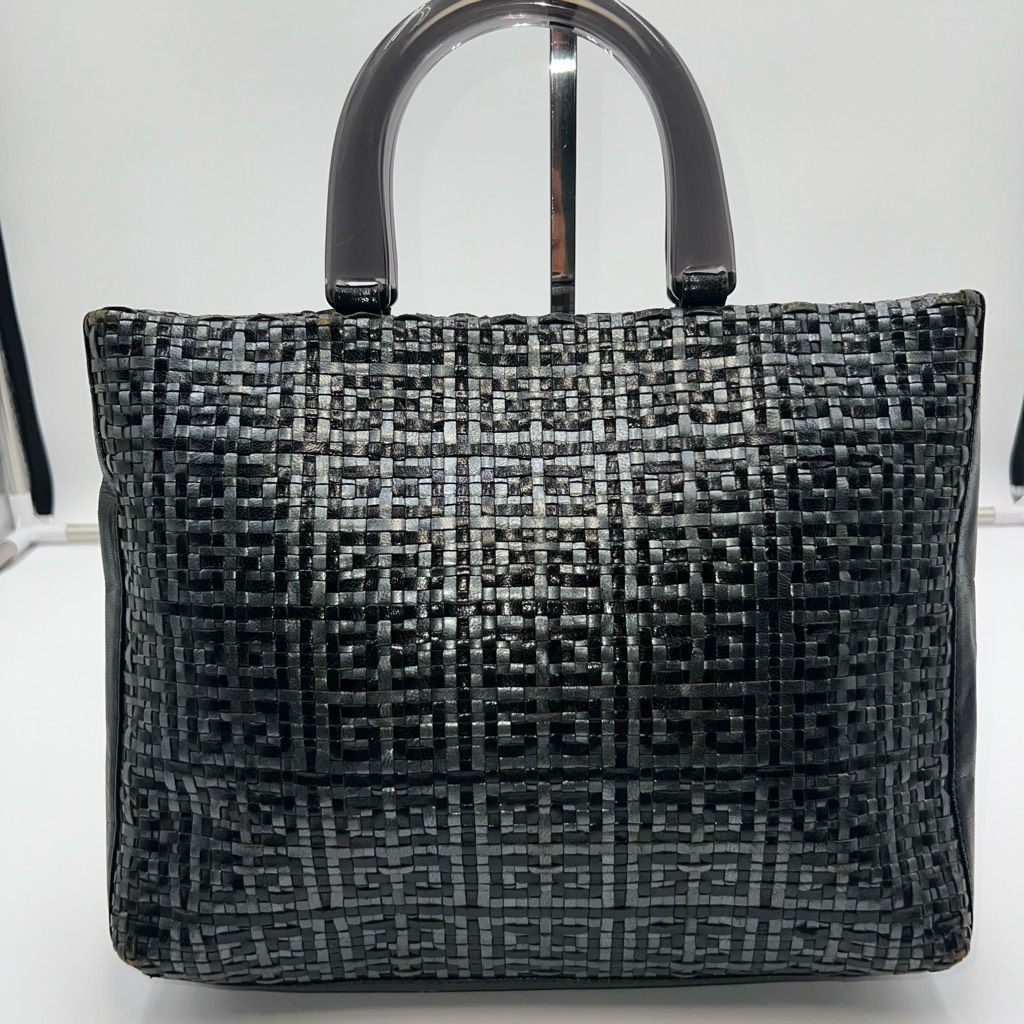 Givenchy Givenchy Vintage Woven Signature with Acrylic Handles Size ONE SIZE - 1 Thumbnail