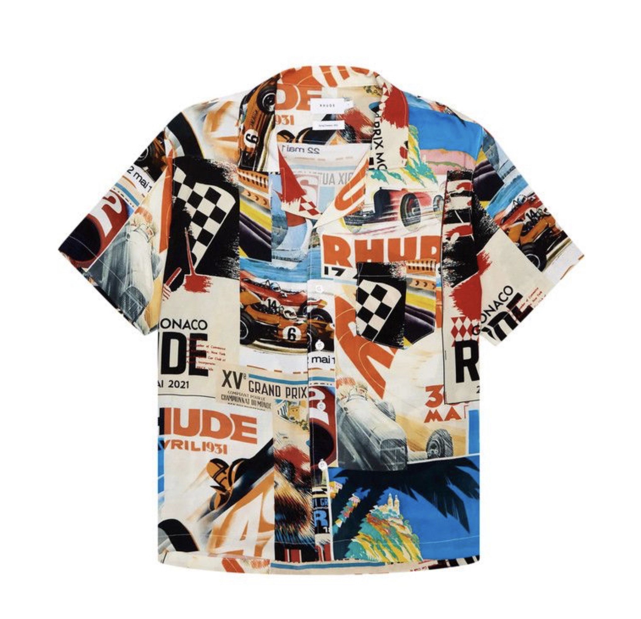 Rhude Rhude Cashmere Script Shorts & Poster Button Up Size US S / EU 44-46 / 1 - 4 Thumbnail