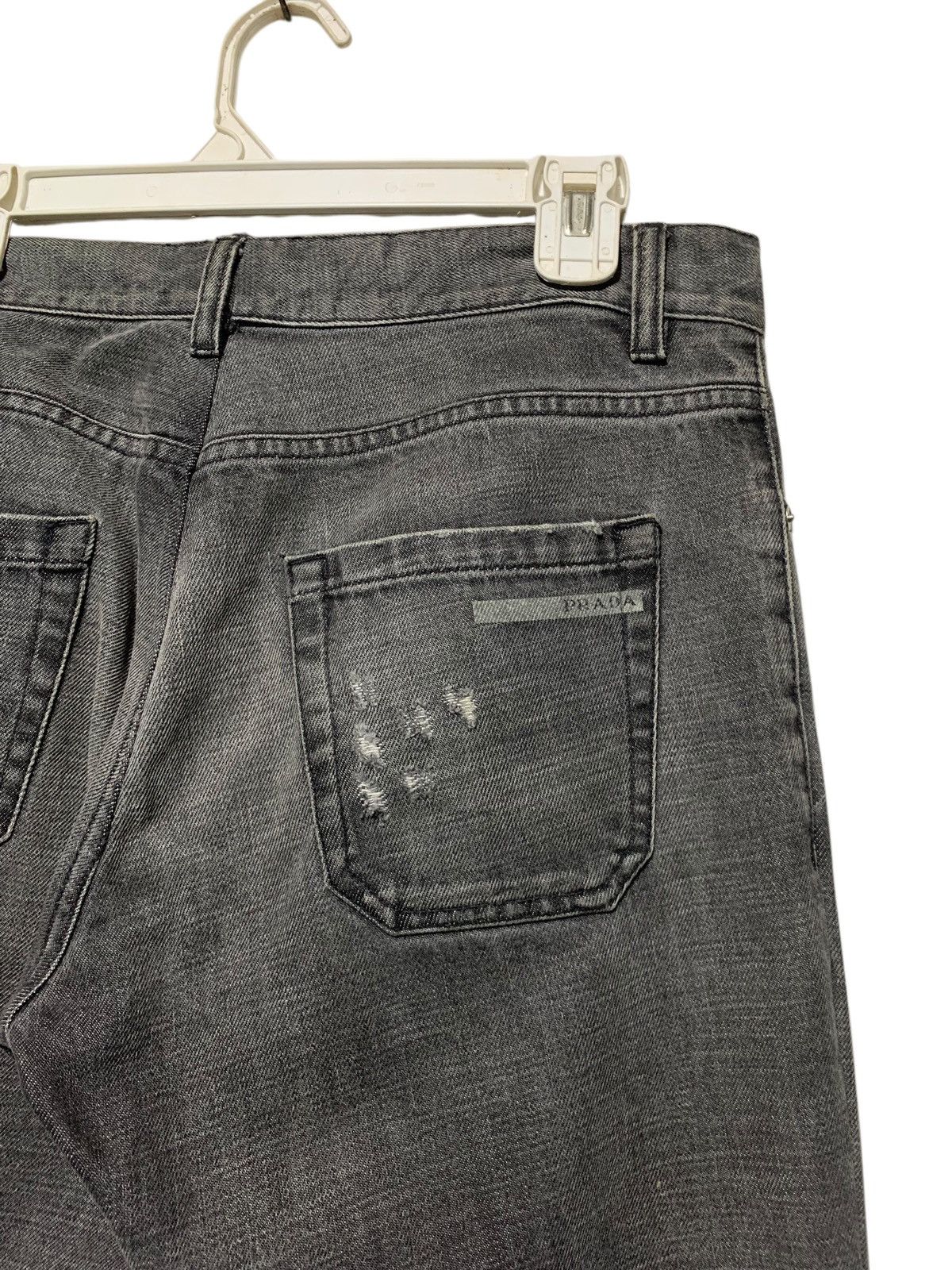 Prada Vtg Prada classic fit distressed jeans washed grey (Re-size) Size US 32 / EU 48 - 8 Thumbnail