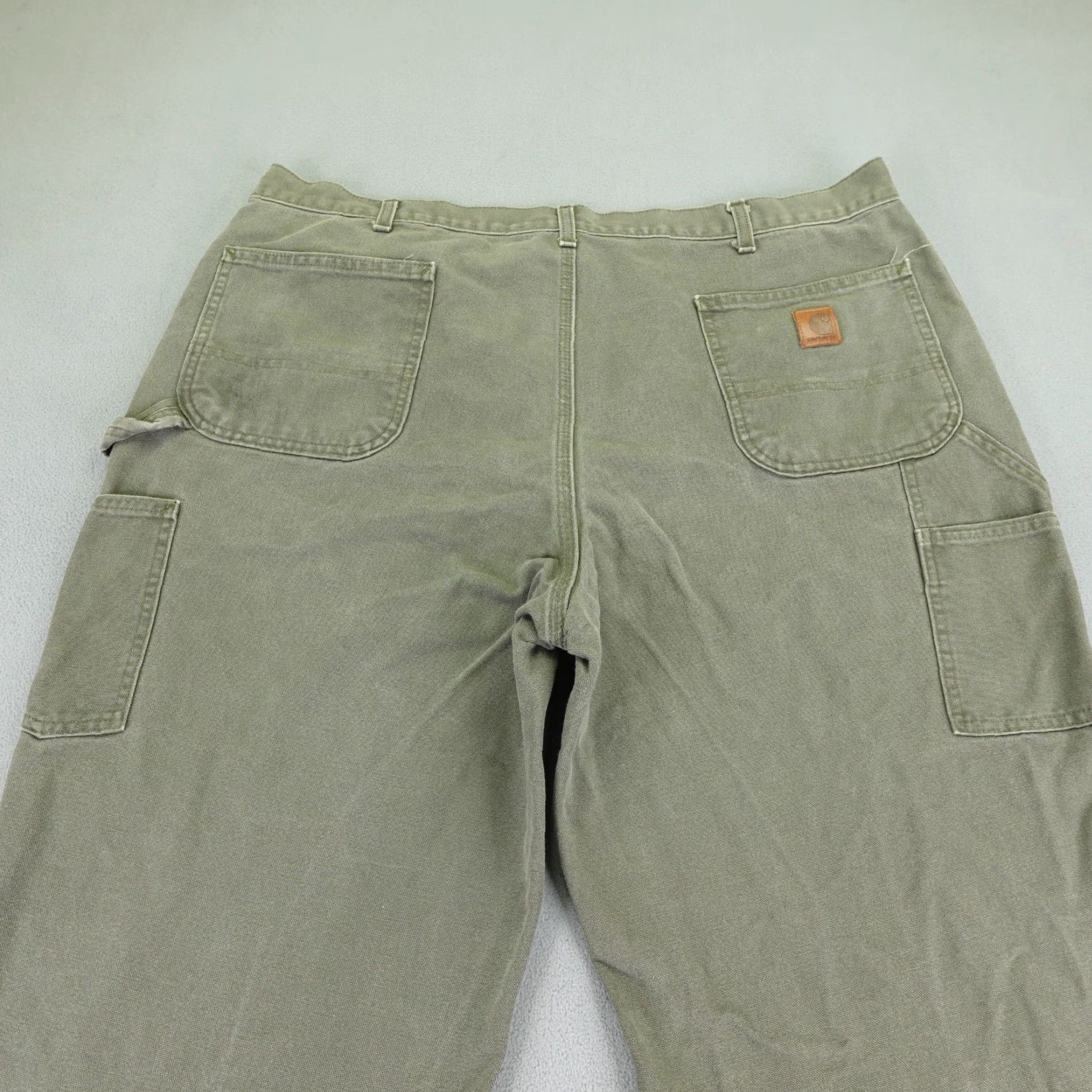 Carhartt VINTAGE Carhartt Pants Men 42x32 Canvas Workwear Casual Straight Fit Green Size US 41 - 7 Thumbnail
