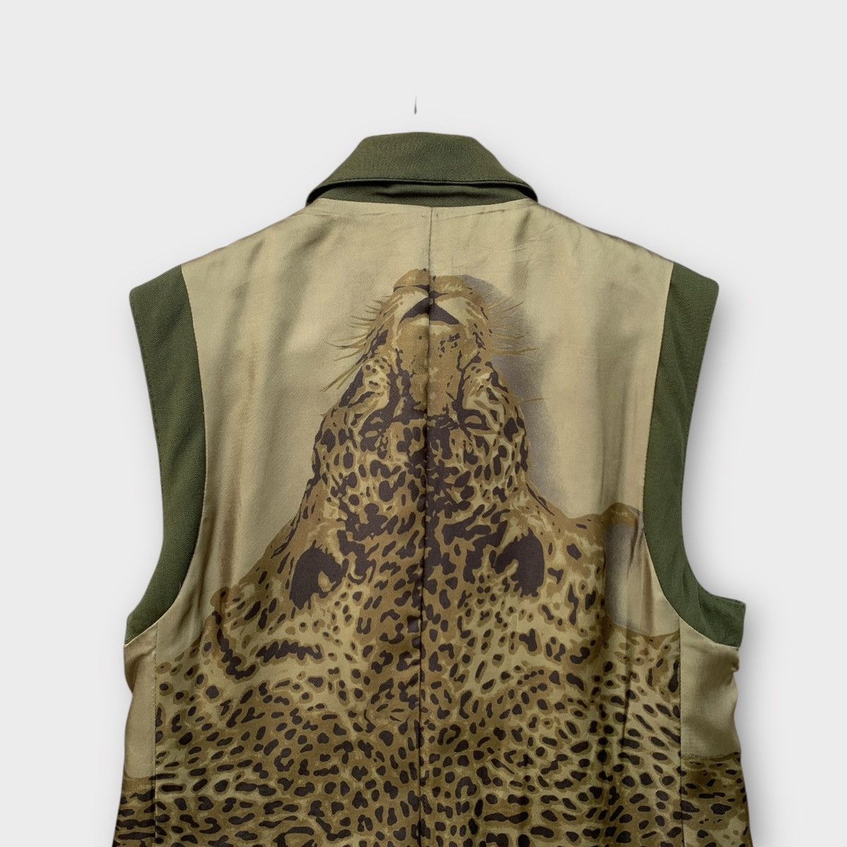 Jean Paul Gaultier AW98 Gaultier Leopard Double Breasted Sleeveless Wool Coat Size US XS / EU 42 / 0 - 7 Thumbnail