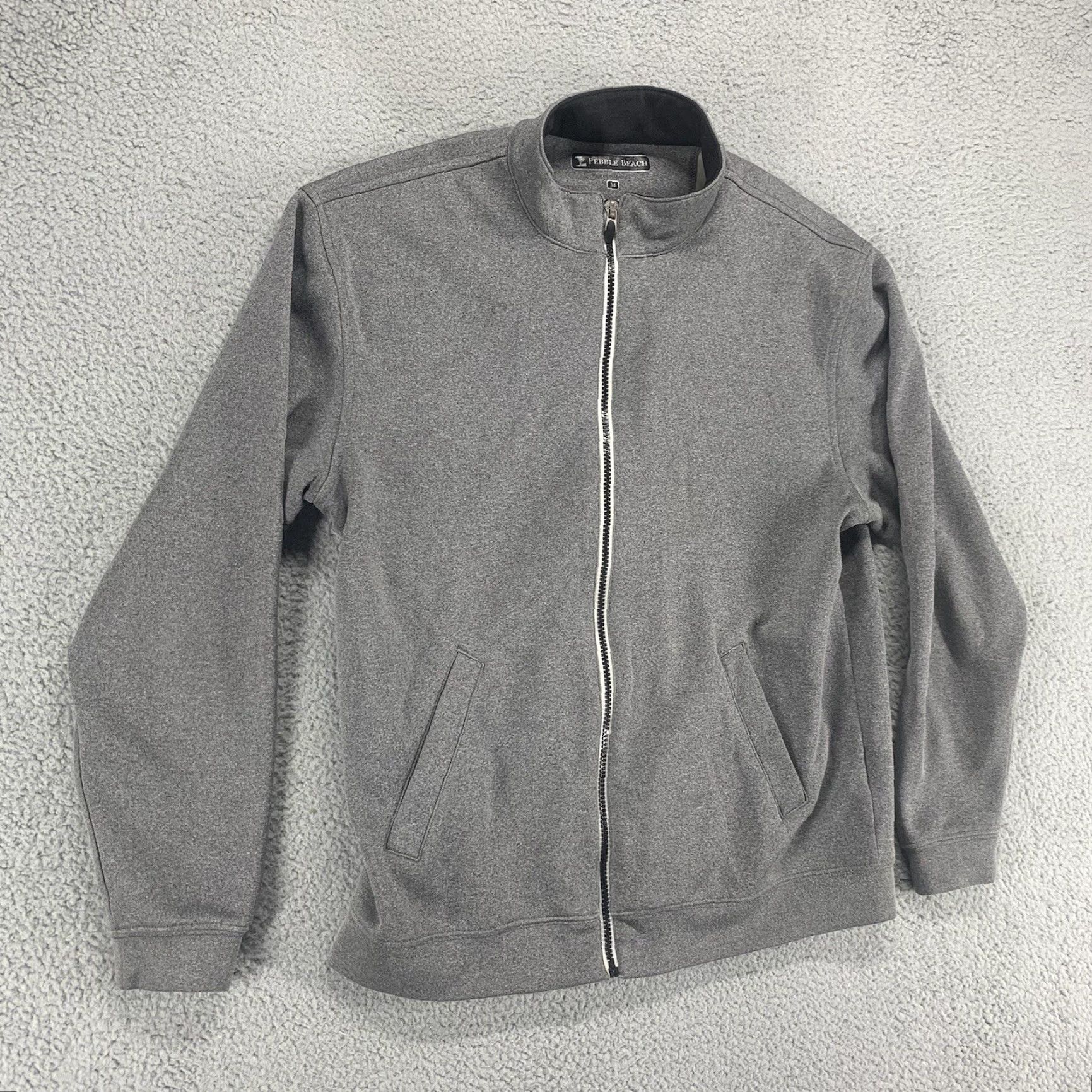 Vintage VINTAGE Pebble Beach Jacket Mens Medium Gray Full Zip Performance Pockets 100% Polyester Size US M / EU 48-50 / 2 - 2 Thumbnail