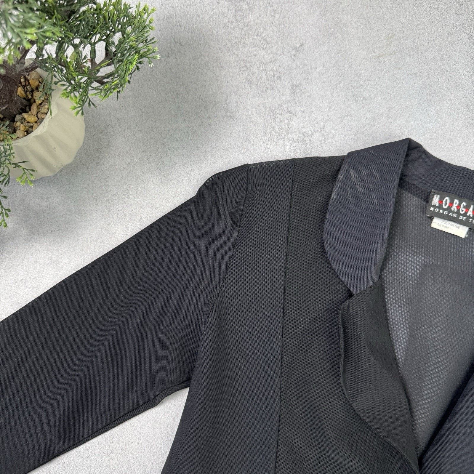 Morgan De Toi Morgan De Toi Women Light Jacket Blazer Black Avant Gard Size S / US 4 / IT 40 - 5 Thumbnail