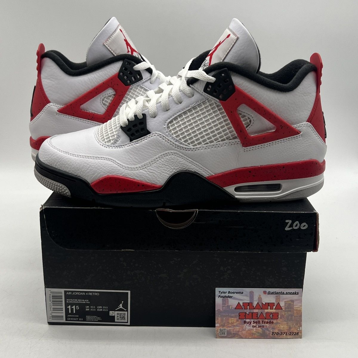 Jordan Brand Air Jordan 4 red cement Size US 11.5 / EU 44-45 - 1 Thumbnail