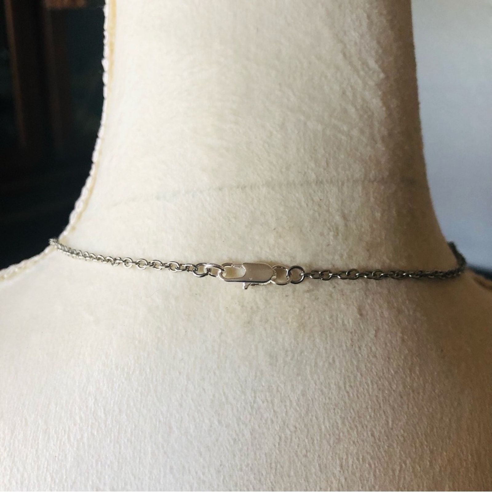 Jewelry Clear rhinestone ring pendant on chain necklace Size ONE SIZE - 8 Thumbnail
