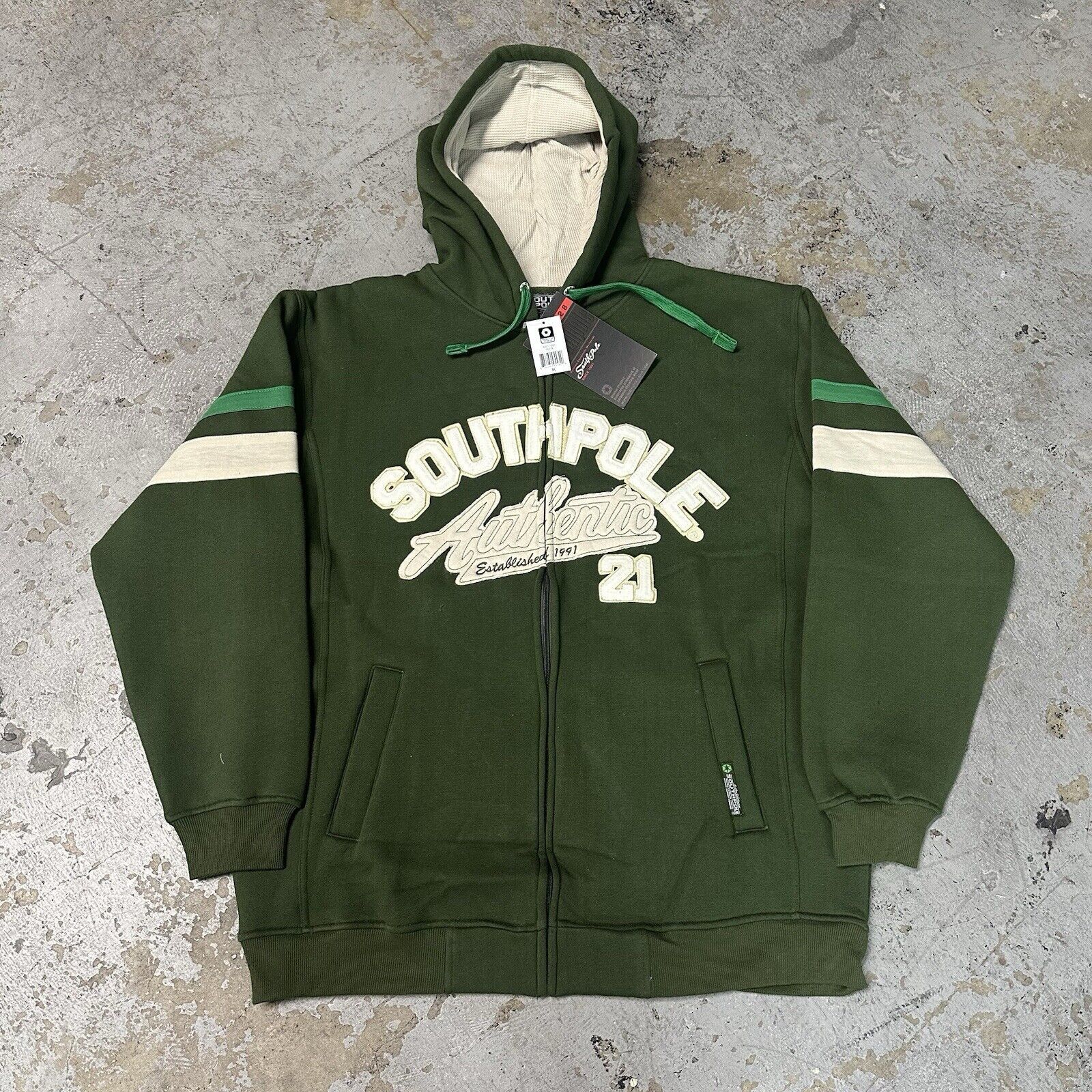 JNCO × Southpole NWT Vintage Y2K Southpole Green Zip Up Hoodie XL NEW Skater Size US XL / EU 56 / 4 - 2 Thumbnail