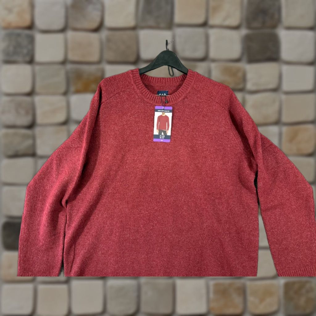 Gap Gap Sweater Mens 2XL Red Wool Blend Stretch Crew Neck Raglan Sleeve NWT Size US XXL / EU 58 / 5 - 1 Thumbnail
