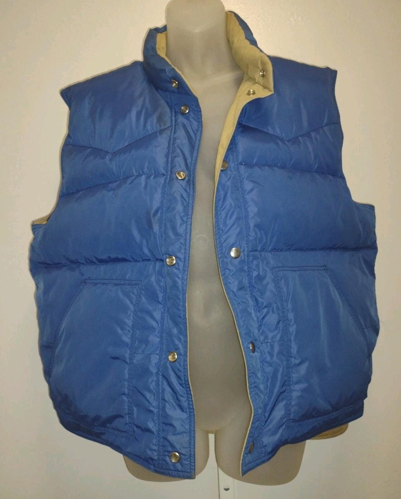 Pacific Trail VTG 80s Pacific Trail Reversible Down Vest Tan/Blue L Size US L / EU 52-54 / 3 - 1 Thumbnail