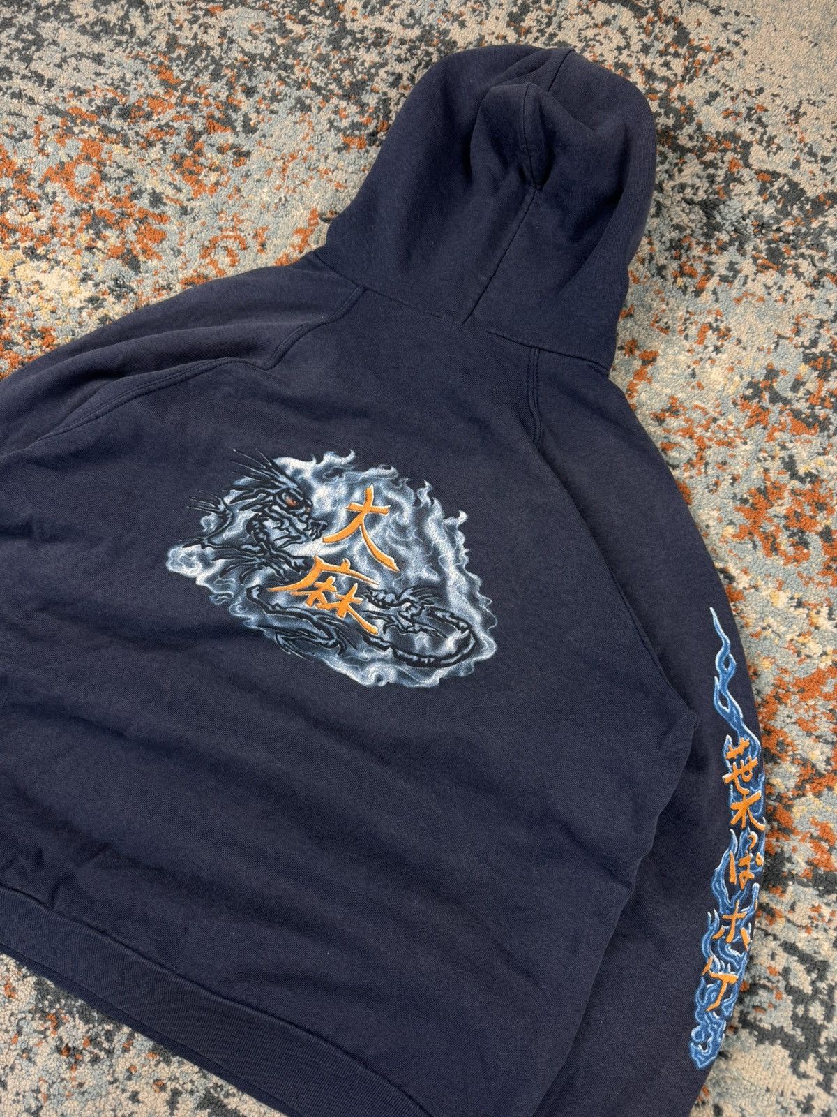 Other × Vintage Vintage 90s Chinese dragon jnco style skate graphic hoodie Size US L / EU 52-54 / 3 - 5 Thumbnail