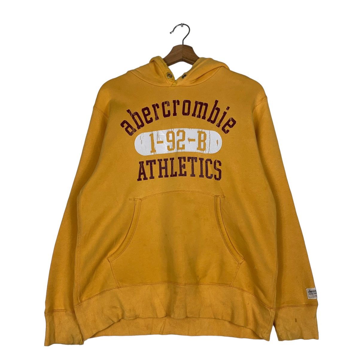 Abercrombie & Fitch Abercrombie Big Logo Yellow Pullover Hoodies #0724-C33 Size US L / EU 52-54 / 3 - 1 Thumbnail