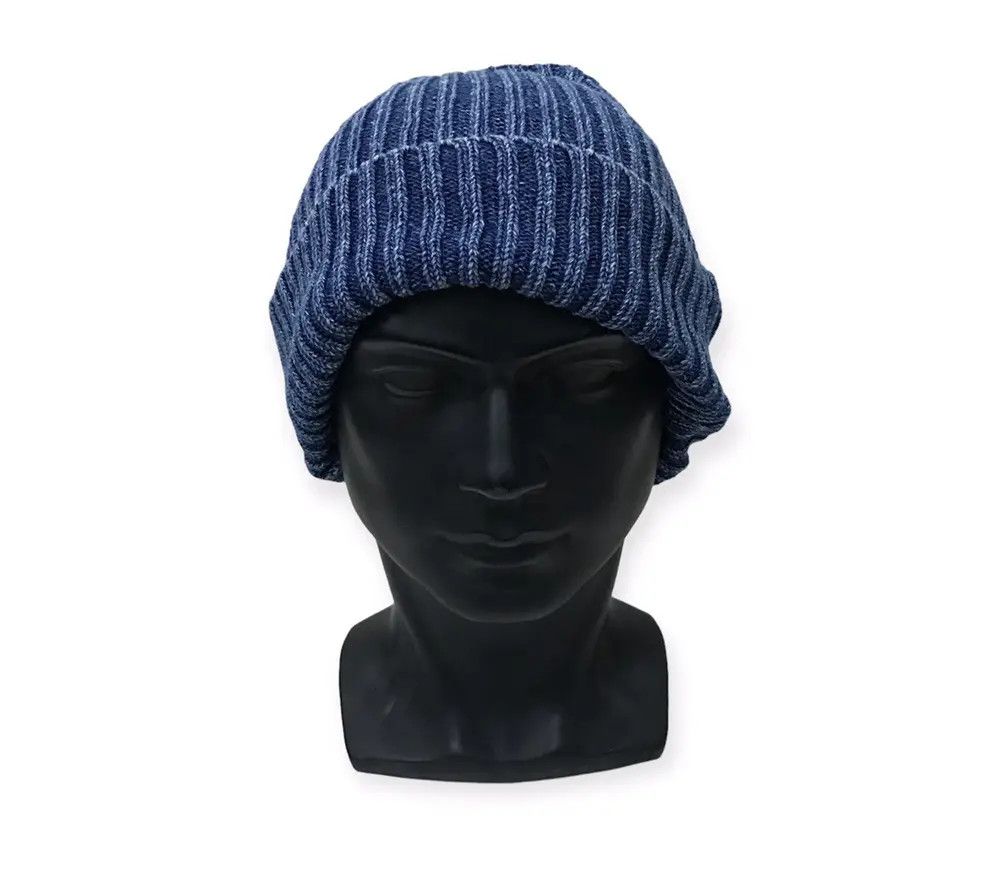 Japanese Brand Japanese Brand Blue Beanie Hat Size ONE SIZE - 1 Thumbnail