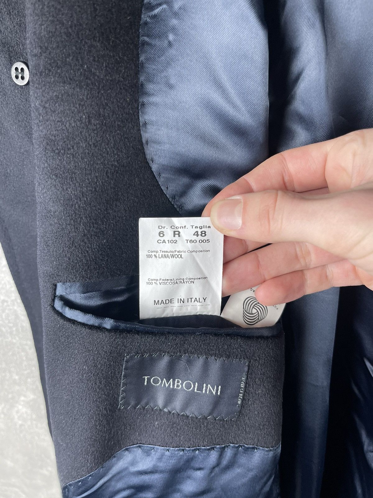Tombolini Tombolini ing Loro Piana Wool Belted Overcoat Black Size US L / EU 52-54 / 3 - 14 Thumbnail