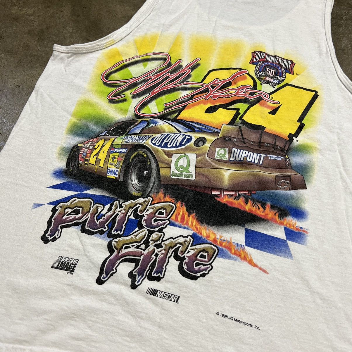 NASCAR Vintage 90s Jeff Gordon NASCAR Tank Top Chromalusion Racing Size US L / EU 52-54 / 3 - 6 Thumbnail
