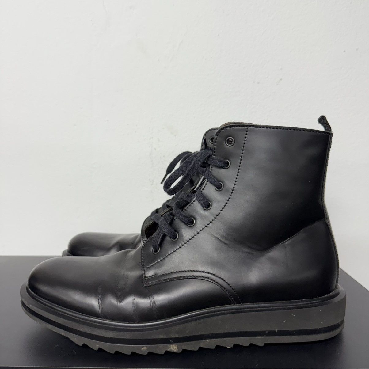 If Six Was Nine Stefano Rossi Eva Mid Combat Leather Boot Size US 9 / EU 42 - 3 Thumbnail