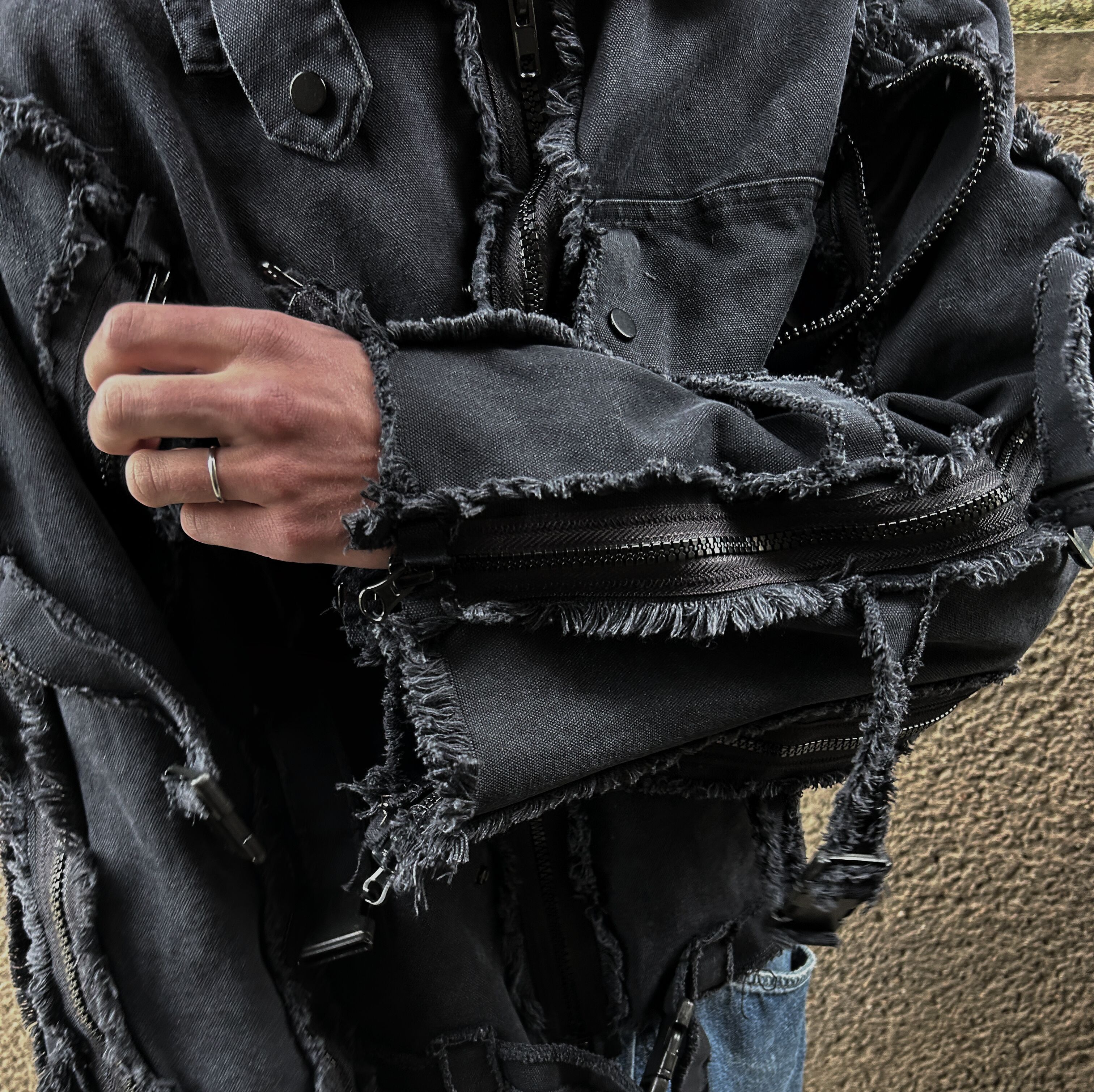 Hysteric Glamour Archive Distressed Double Layer Jacket Deconstructed Style Size US L / EU 52-54 / 3 - 9 Thumbnail