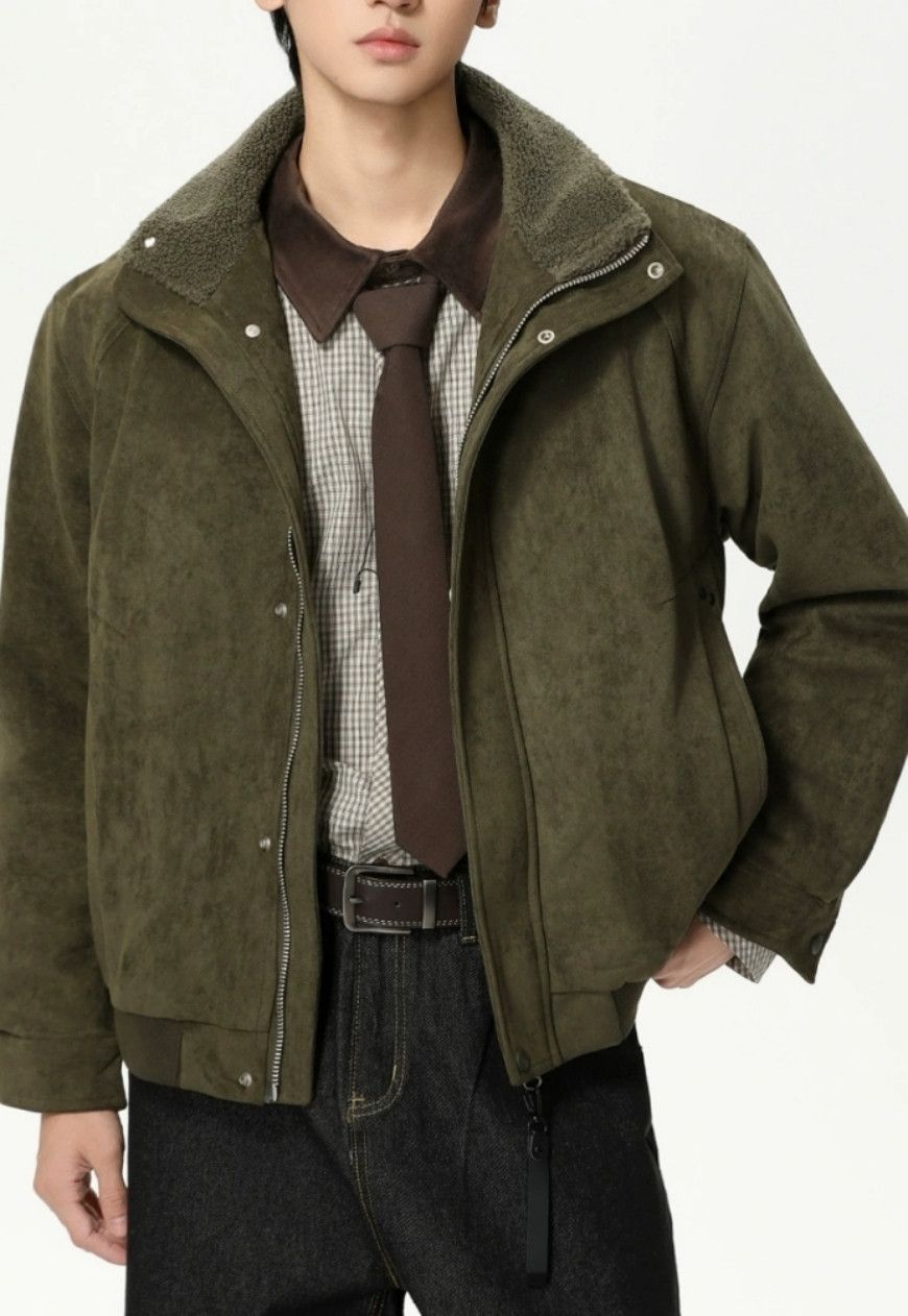 Other Men’s Stand-up collar warm fleece quilted jacket Size US M / EU 48-50 / 2 - 1 Thumbnail