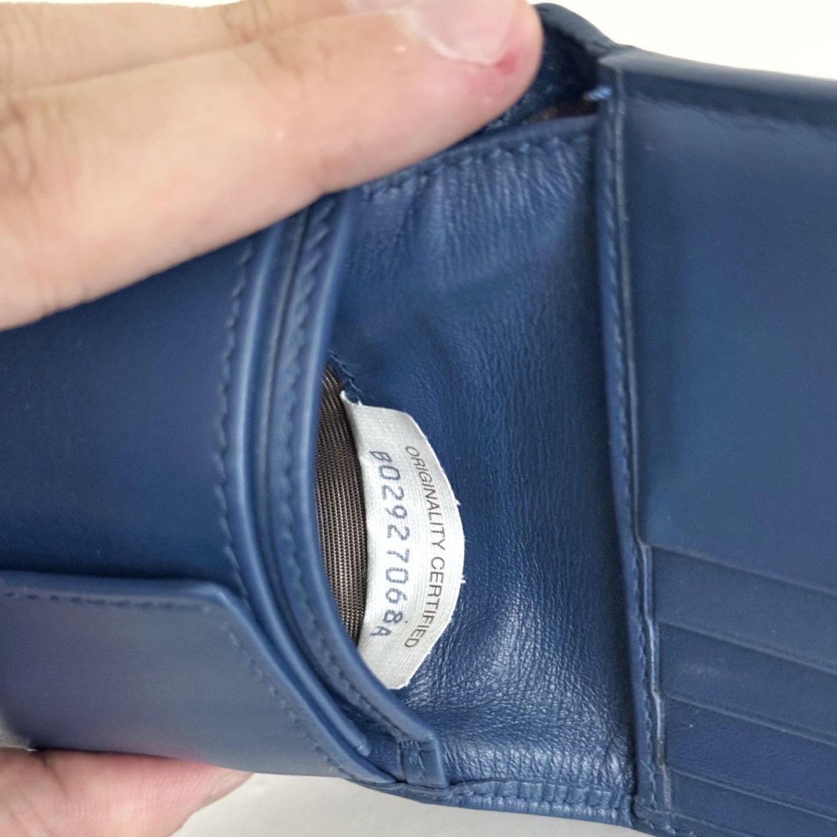 Bottega Veneta Bottega Veneta Intrecciato Blue Bifold Wallet Coin Pocket Size ONE SIZE - 11 Thumbnail