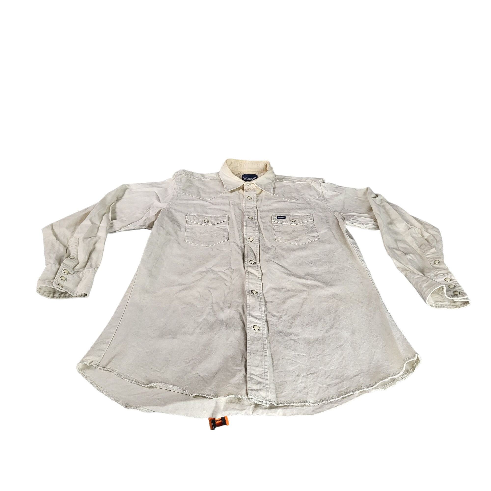 Wrangler Wrangler Pearl Snap Beige Shirt Men Sz XL Button Up Cowboy W Size US XL / EU 56 / 4 - 1 Thumbnail