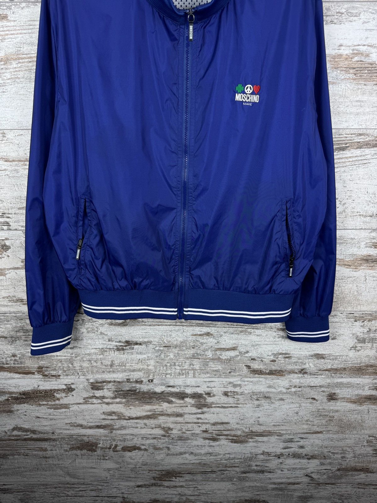 Moschino Mens Vintage Moschino mare nylon jacket size M blue rare Size US M / EU 48-50 / 2 - 3 Thumbnail