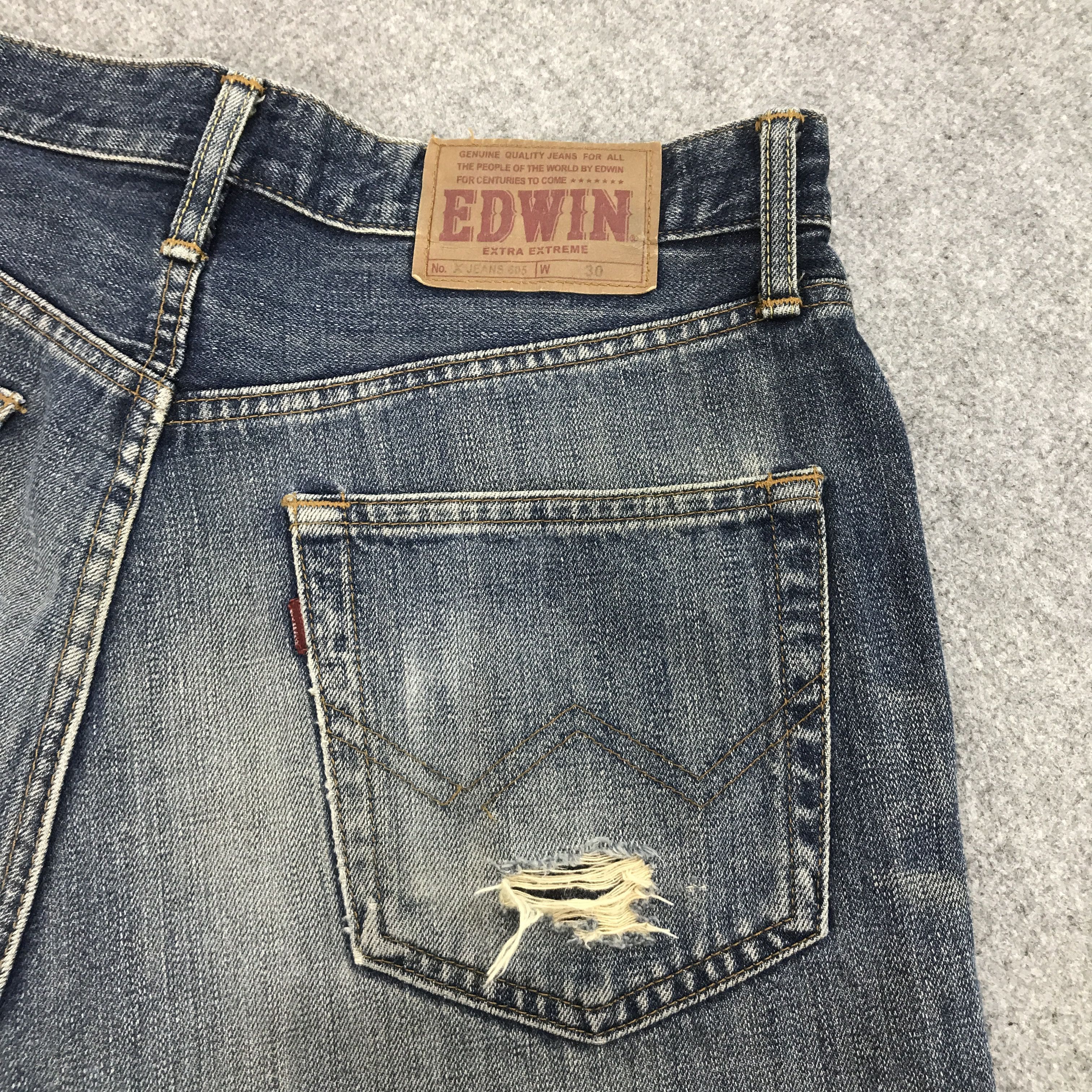 Edwin × Japanese Brand JAPAN EDWIN RIPPED DISTRESSED DENIM JEANS PANTS Size US 30 / EU 46 - 8 Thumbnail