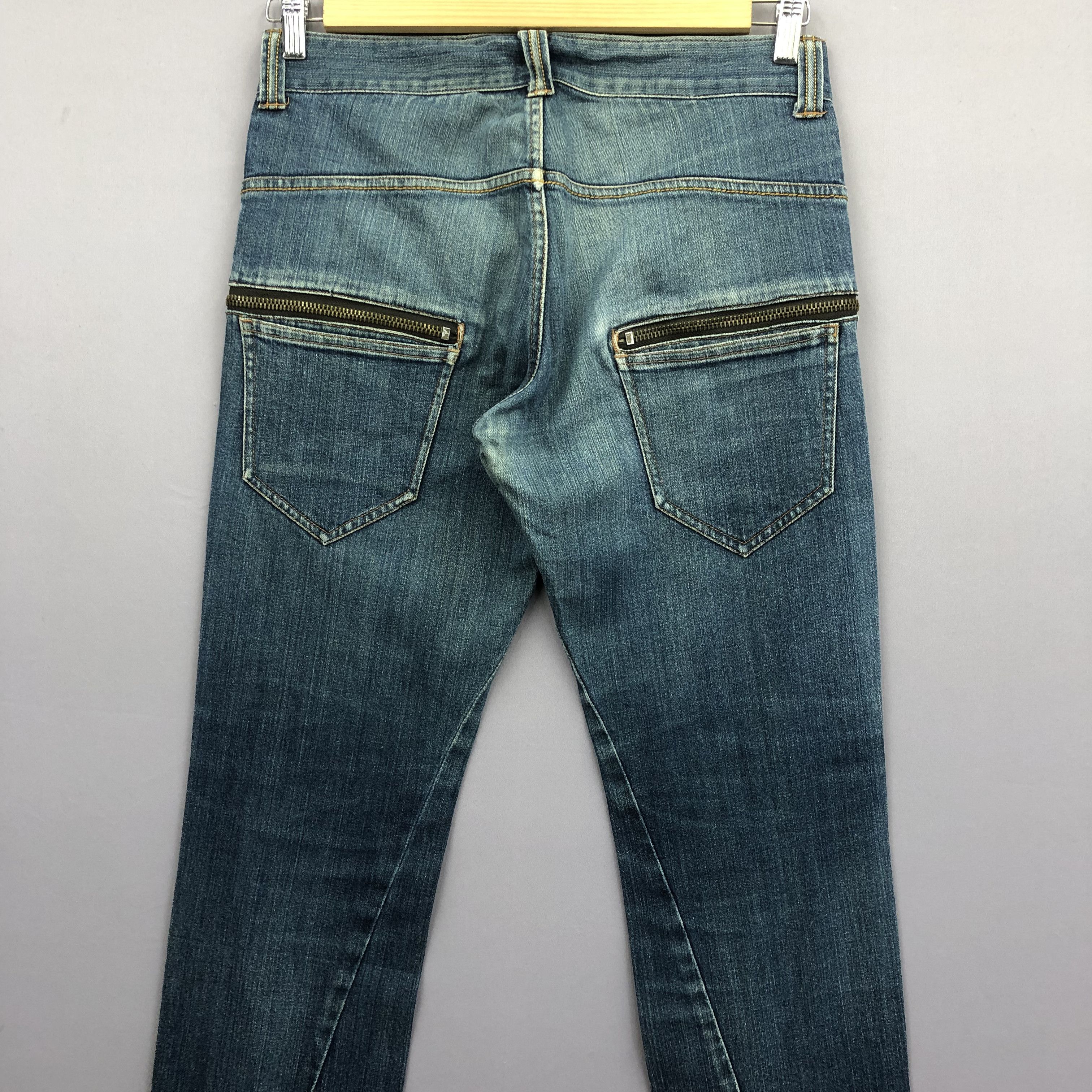 Japanese Brand 2000s 6Rageblue Multi Pocket Zipper Jeans Faded Skater Denim Size US 32 / EU 48 - 4 Thumbnail