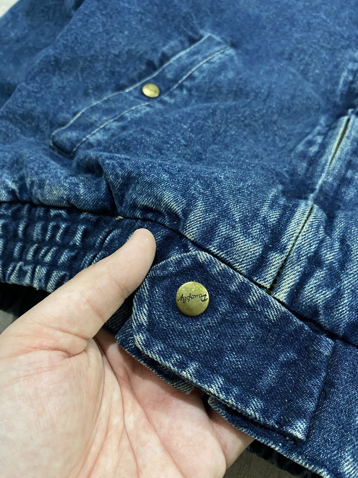 Vintage Vintage USA 80s Panoply Safety Garment Denim Bomber WorkWear Size US M / EU 48-50 / 2 - 7 Thumbnail