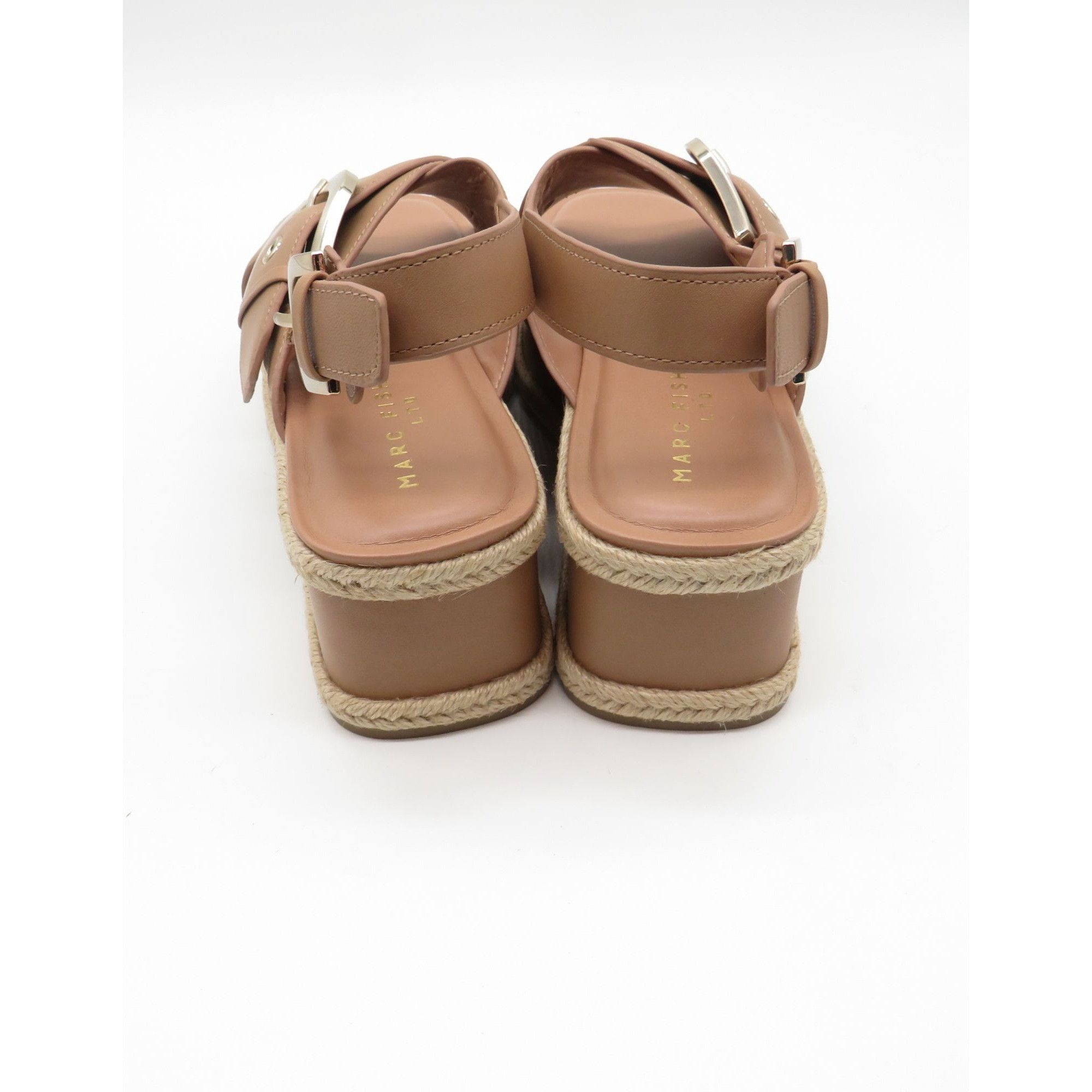 Other Marc Fisher Women's Espadrille Sandals Tan Faux Leather Adju Size US 7 / IT 37 - 3 Thumbnail
