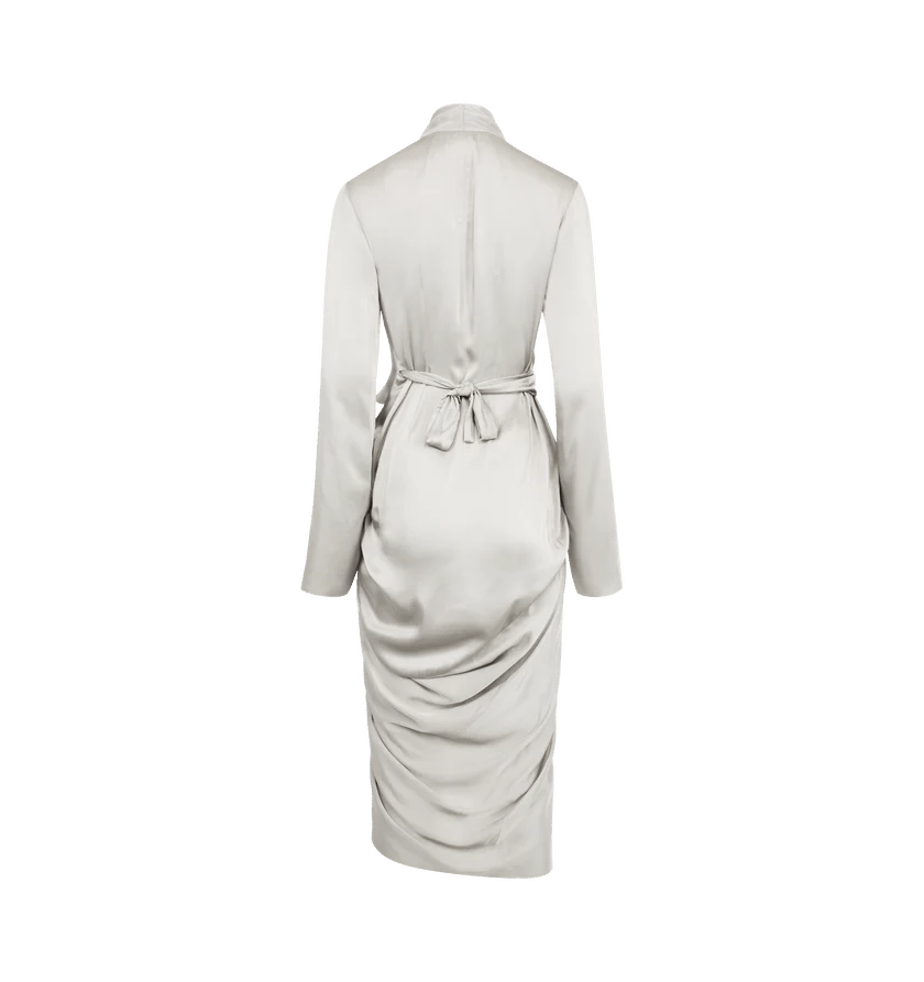 Rick Owens o1h1sh11225 Wrap Dress in White Size XS / US 0-2 / IT 36-38 - 2 Thumbnail