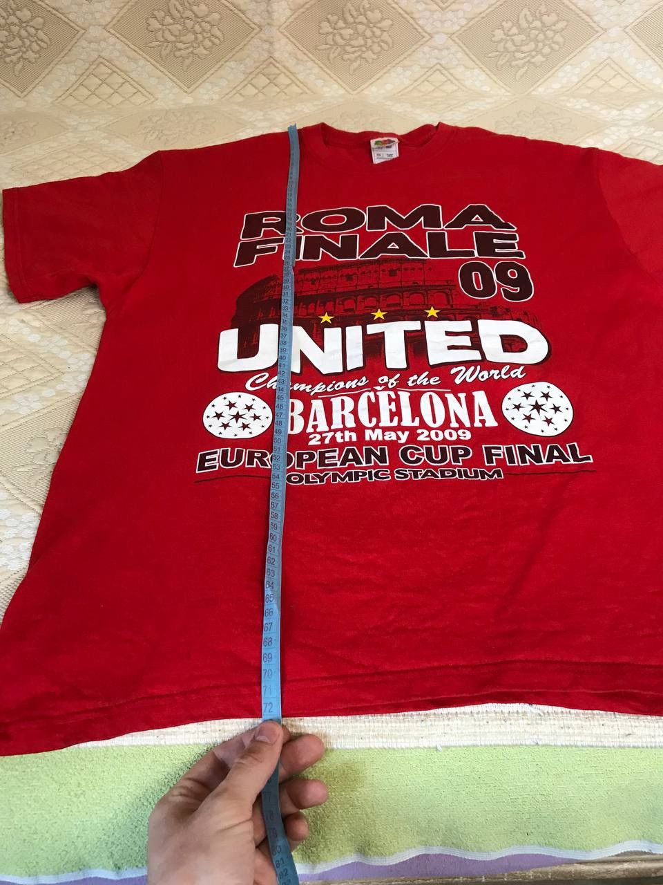 Vintage 🔥 2008 Euro Cup Final Roma United Inter Barcelona T Shirt Size US XL / EU 56 / 4 - 11 Thumbnail