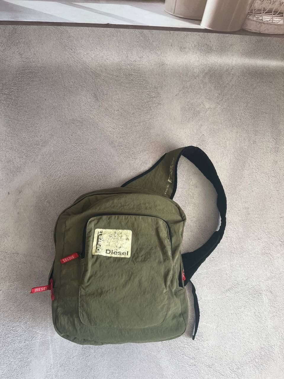 Diesel Faded Vintage Distressed Sling Bag in Green, Men's