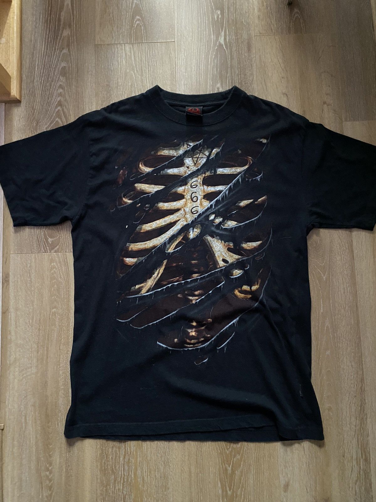 Affliction × Vintage Rare Skeleton Affliction Style Y2K Tee Size US XL / EU 56 / 4 - 1 Thumbnail